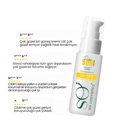 SPF 50+ ile Kusursuz Günlük Koruma.