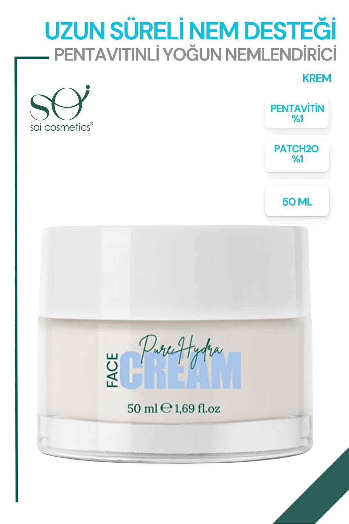 Soi Yoğun Nem Seti - Sülfatsız Temizleyici + Ectoinli Hyalüronik Asit Serum + Pentavitinli Nem Kremi 3'lü Set 200ml 30ml 50ml