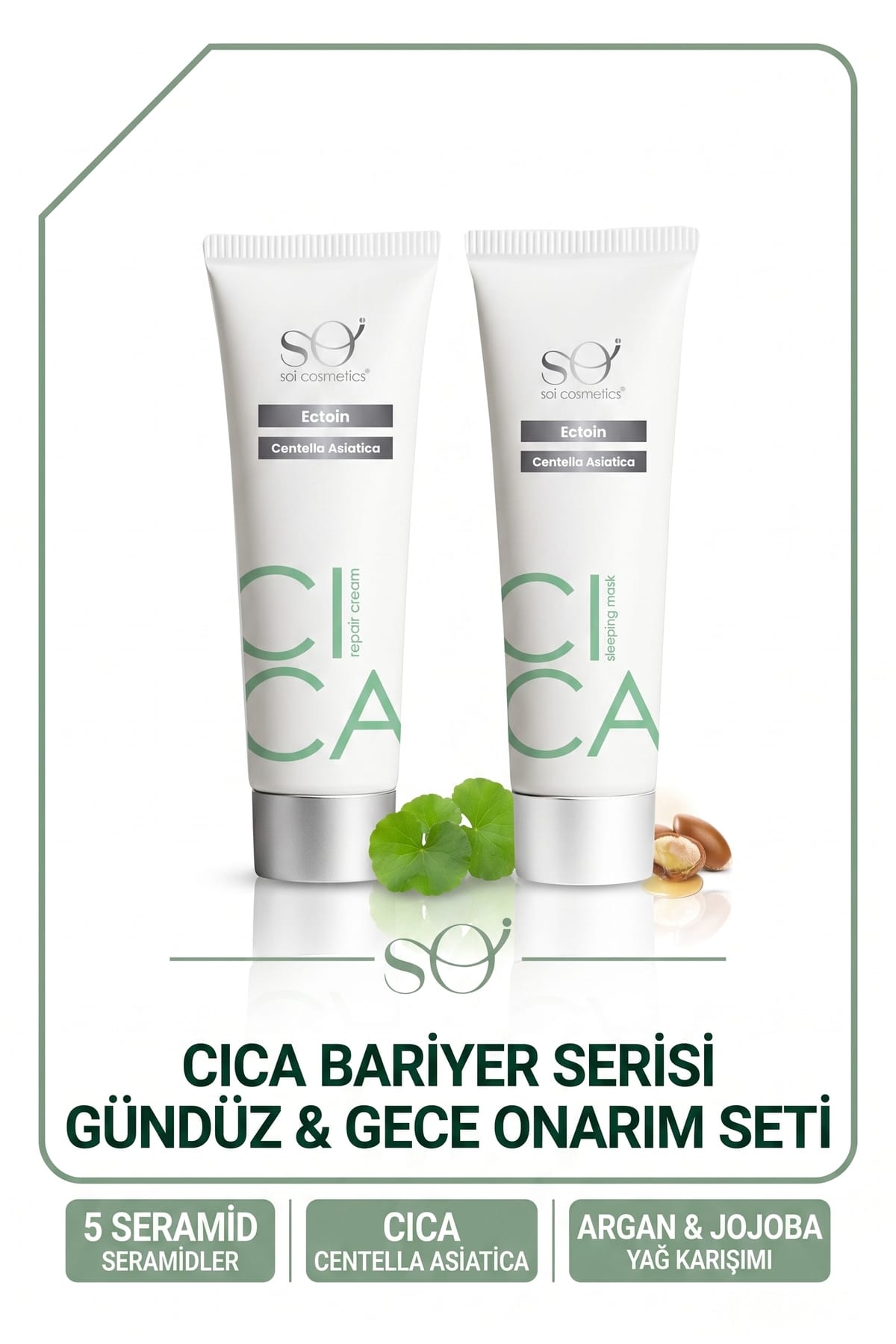Soi Cica Bariyer Onarım Seti - 5 Seramidli Bariyer Kremi + Gece Maskesi 2'li Set